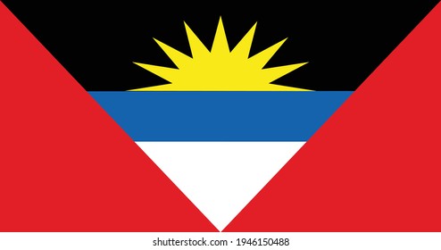 Antigua And Barbuda Flag Vector – Official Antigua And Barbuda Flag With Original Color and Size Proportion