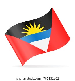Antigua and Barbuda Flag Vector Waving Icon - Illustration