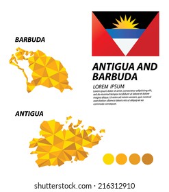 Antigua and Barbuda geometric concept design