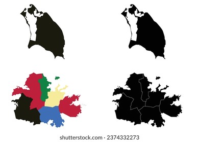 Antigua and Barbuda High detailed vector map