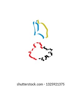 antigua and barbuda icon vector map