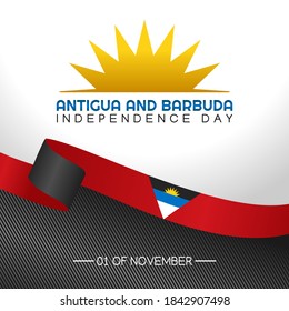 Antigua and Barbuda Independence Day Vector Illustration.  Suitable for greeting card, poster and banner.