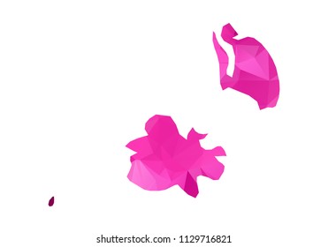 antigua Barbuda Map - Abstract geometric rumpled triangular low poly style gradient graphic on white background , line dots polygonal design for your . Vector illustration