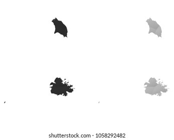 Antigua Barbuda map in geometric polygonal style. Antigua Barbuda map of isolated. Vector Illustration Eps10.