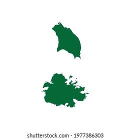 Antigua and Barbuda Map. Antigua and Barbuda Map Illustration. Antigua and Barbuda plan chart