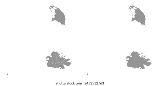 Antigua and Barbuda map. Vector illustration.