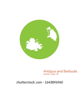 Antigua and Barbuda Maps Icon Logo Vector Design Template