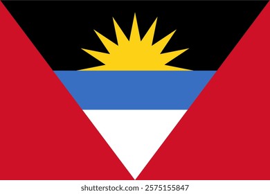 Antigua and Barbuda national flag. Flag of Antigua and Barbuda