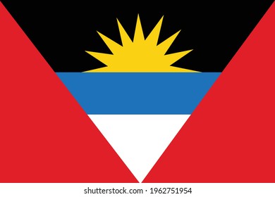 Ilustración del vector de la bandera de Antigua BS Barbuda