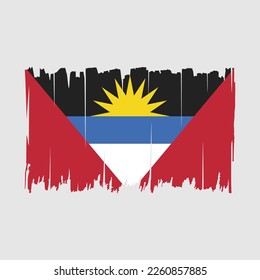 Antigua Flag Brush Schlaganke Vektorgrafik