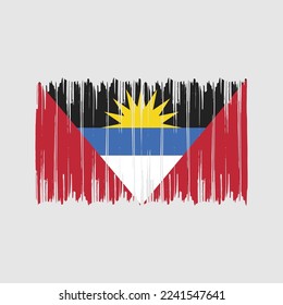 Antigua Flag Brush Vector Design