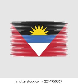 Antigua Flag Brush Vector Illustration