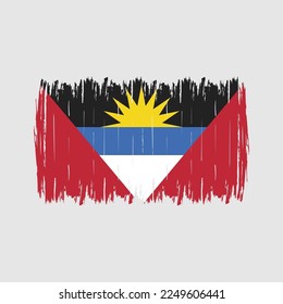 Antigua Flag Brush Vector Illustration