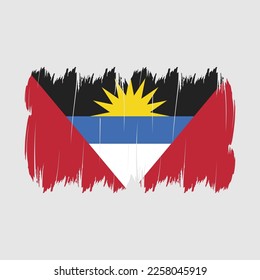 Antigua Flag Brush Vector Illustration