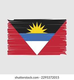 Antigua Flag Brush Vector Illustration