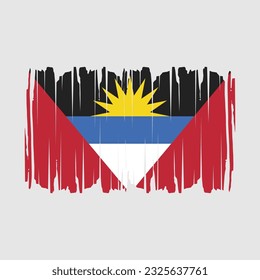 Antigua Flag Brush Vector Illustration