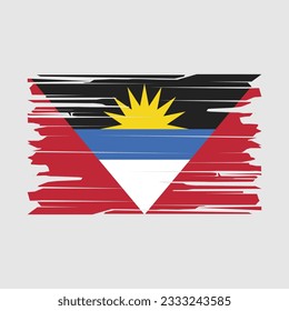 Antigua Flag Brush Vector Illustration