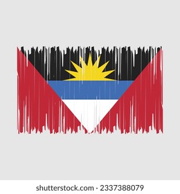 Antigua Flag Brush Vector Illustration