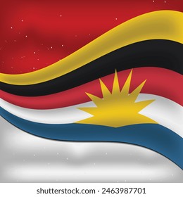 Antigua Flag Vector Design Template