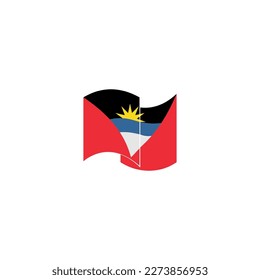 Antigua flags icon set, Antigua independence day icon set vector sign symbol