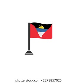 Antigua flags icon set, Antigua independence day icon set vector sign symbol