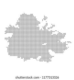 Antigua island halftone map illustration