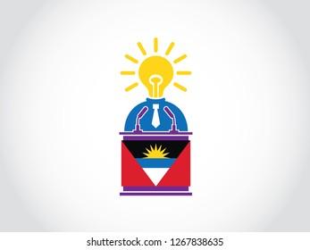 Antigua Podium Bright Idea Businessman Speech