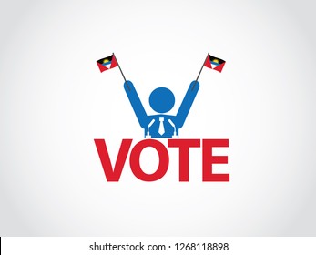 Antigua Podium Celebrate Politician Speech Election