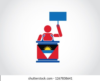 Antigua Podium Protest Speech
