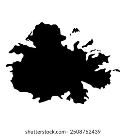 Antigua Silhouette of a Australia Country land Map