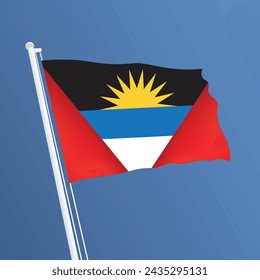 Antigua Waving Flag Design and Antigua Flag Design