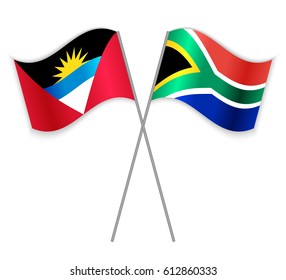 Antiguan South African Crossed Flags Antigua Stock Vector (Royalty Free ...