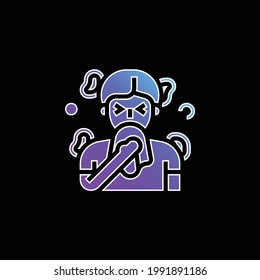 Antihistamines blue gradient vector icon