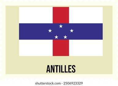 Antilles flag stamp for decoration