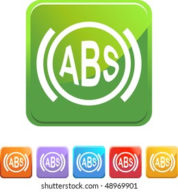 Antilock Braking System web button isolated on a background.
