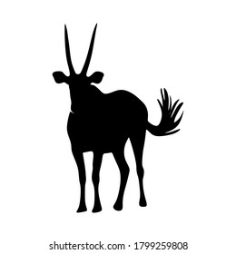 antilope silhouette animal vector art