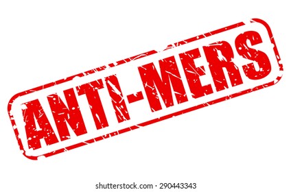 Anti-MERS red stamp text on white