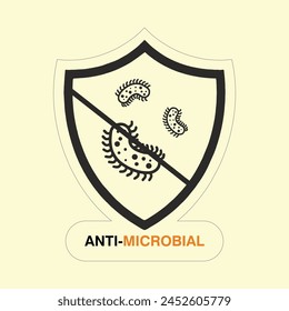 Antimicrobial substance, bacteria killing icon isolated on white background