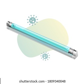 Anti-Microbial UVC Tubelight Sanitation - Illustration as EPS 10 File
