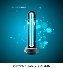Anti-Microbial UVC Tubelight Sanitation - Illustration as EPS 10 File