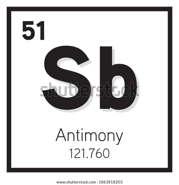 Antimony Element Vector Icon Periodic Table Stock Vector Royalty Free 1863818203 Shutterstock 6016