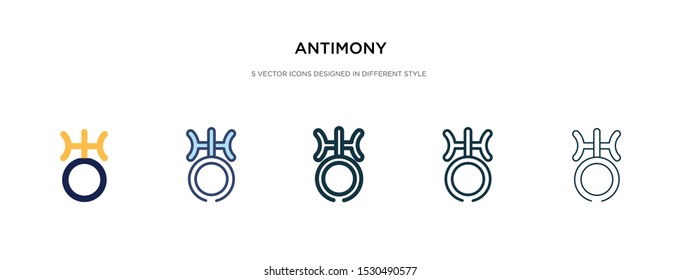 antimony icon in different style vector illustration. two colored and black antimony vector icons designed in filled, outline, line and stroke style can be used for web, mobile, ui