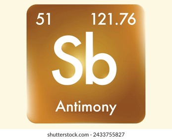 Antimon-Icon-Stil Konzept auf Periodensystem