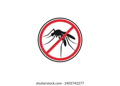 Anti-Moskito-Kreuzschild Logo-Prävention von Aedes aegypti