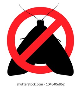 Anti-moth, pest control, insects, parasites (vector, white background)