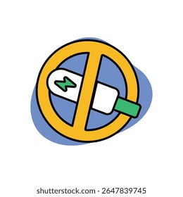Anti-Nicotine Icon vector stock illustration
