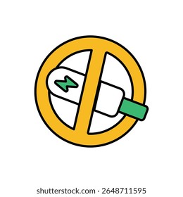 Anti-Nicotine Icon vector stock illustration