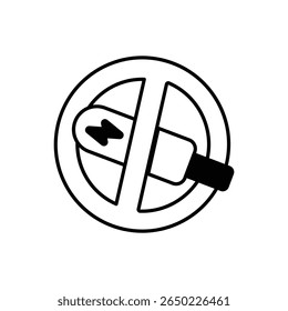 Anti-Nicotine Icon vector stock illustration