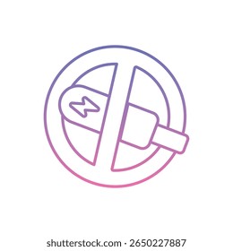 Anti-Nicotine Icon vector stock illustration