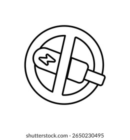 Anti-Nicotine Icon vector stock illustration